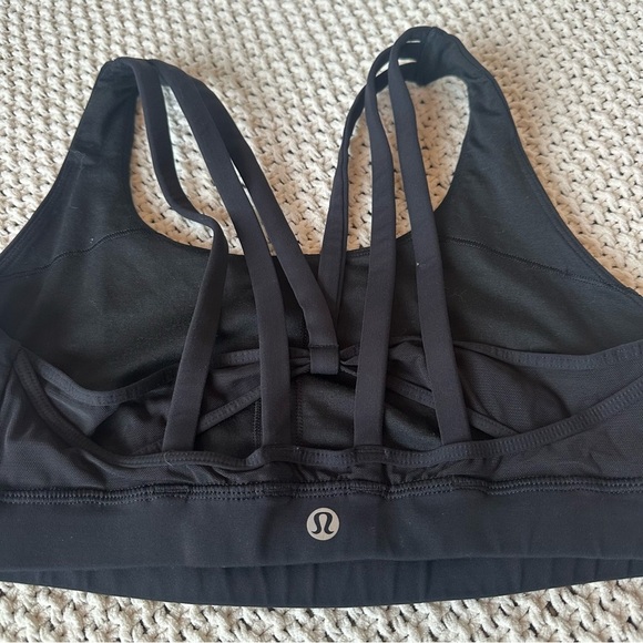 Lululemon SOULCYCLE Free To Be Wild Strappy Bra Size 10 Black EUC Spin Gym Ride - Picture 3 of 6